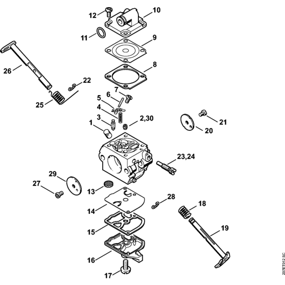 Carburetor for Stihl 017