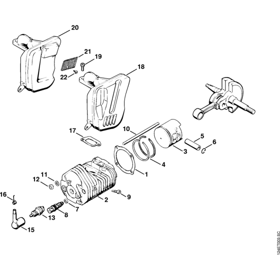 Cylinder, Muffler Assembly