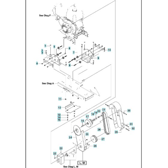 Pulleys & Belts for Husqvarna MS 510