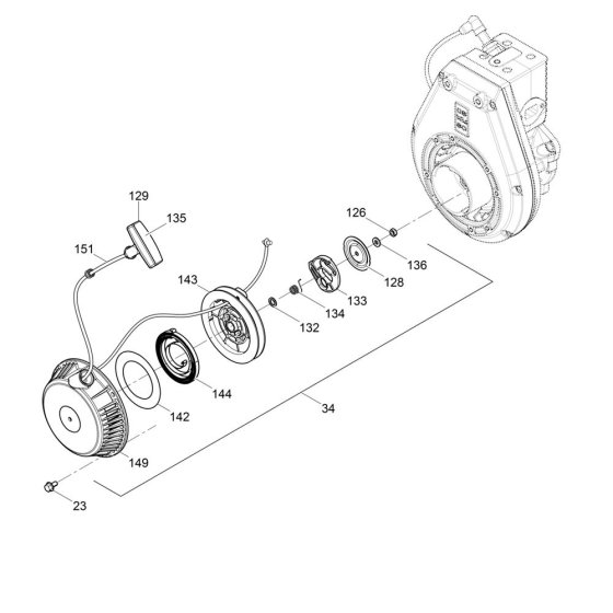Recoil Starter for Wacker MS52