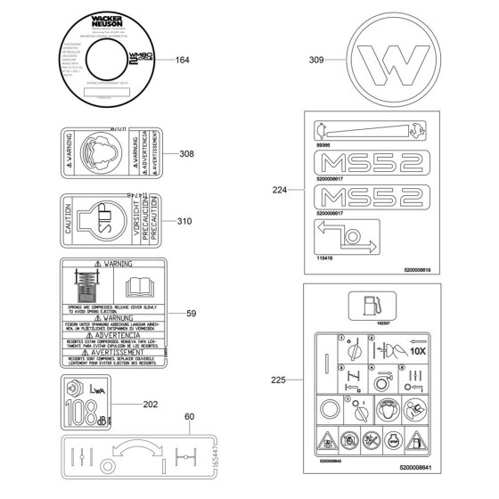 Decals for Wacker MS52