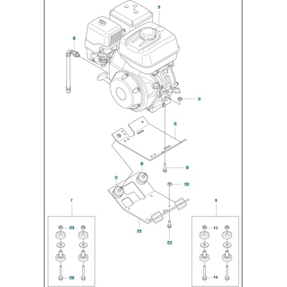 Engine Assembly for Husqvarna