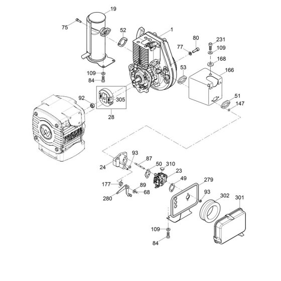 Air Duct, Muffler Assembly