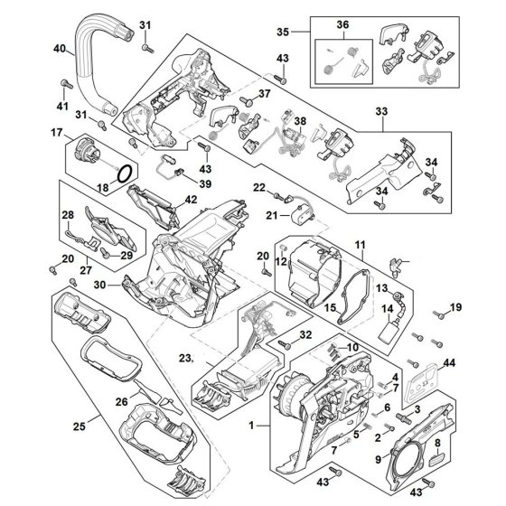 Motor, Handle Housing Assembly