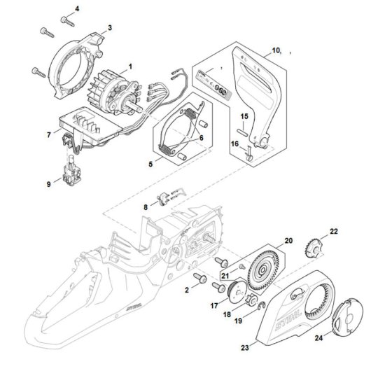 Electric Motor for Stihl MSA60 C