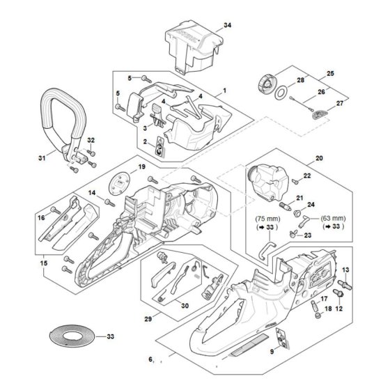 Shroud Assembly for Stihl MSA60 C