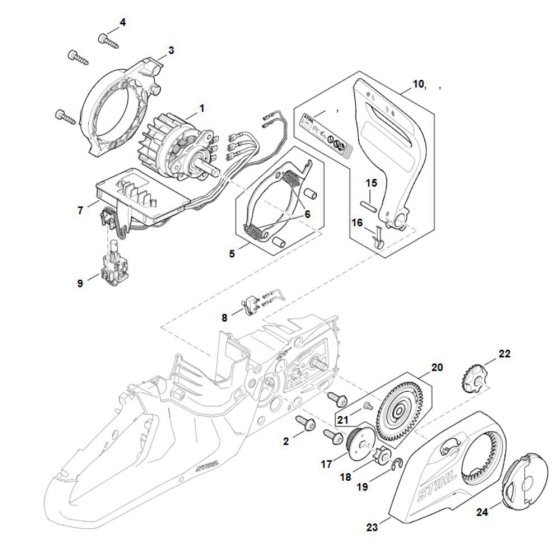 Motor Assembly for Stihl MSA70 C