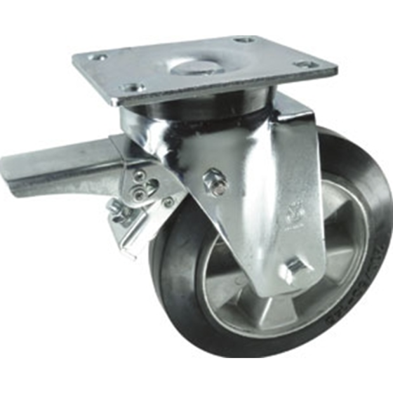 Rubber Tyre Braked Castor