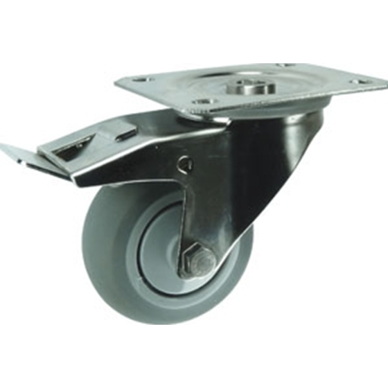 Rubber Tyre Braked Castor