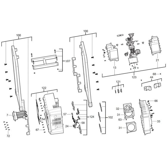 Complete Assembly for Milwaukee MXF PS Generators