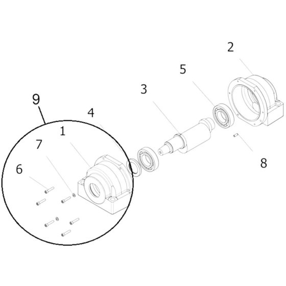 Exciter Assembly for Norton Clipper CFP14W-D Plate Compactor