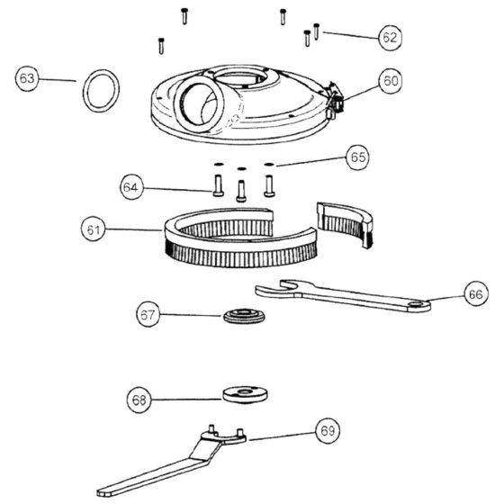 Brush Assembly for Norton Clipper CG125 Floor Grinder