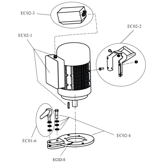 Electric Assembly for Norton Clipper CG252 Floor Grinder