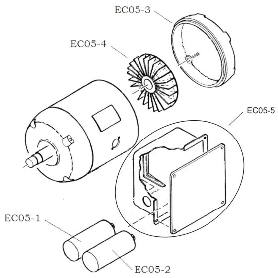 Motor Assembly for Norton Clipper CG252 Floor Grinder