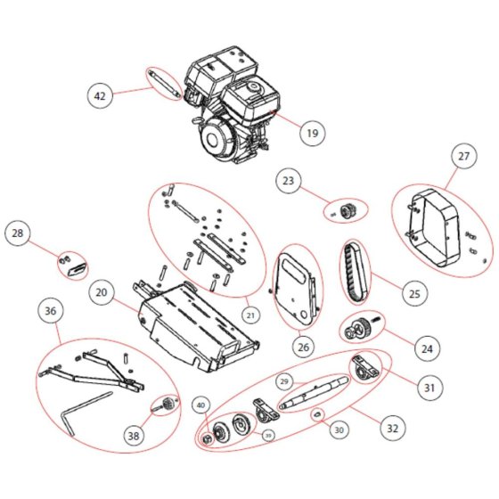 Motor Assembly for Norton Clipper CS502LV Floor Saw