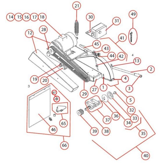 Cutting Head Assembly for Norton Clipper ISC Masonry Saw