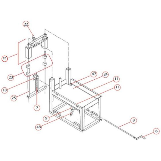 Frame Assembly for Norton Clipper ISC Masonry Saw