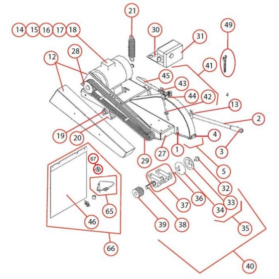 Cutting Head Assembly for Norton Clipper ISM Masonry Saw