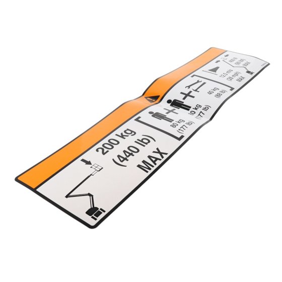 Label-Swl 200kg-Universal for Niftylift 120T (TM34T), 170 (TM50) Access Platforms - P14801