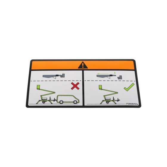 Label - Decouple Before Use for Niftylift 170 (TM50) Cherry Pickers - P29590