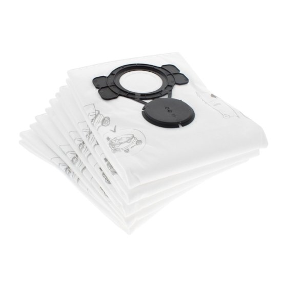 Fleece Filter Bags Pack of 5 for Nilfisk ATTIX 33, ATTIX 44 Vacuum Cleaners - 107419593