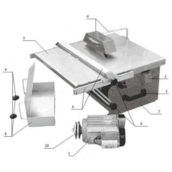 Complete Assembly for Norton Clipper TT 250 G Tile Saw