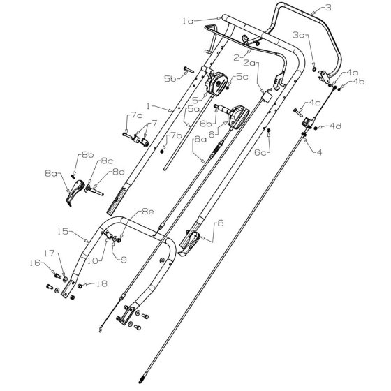 Handle Assembly for Morrison Mower