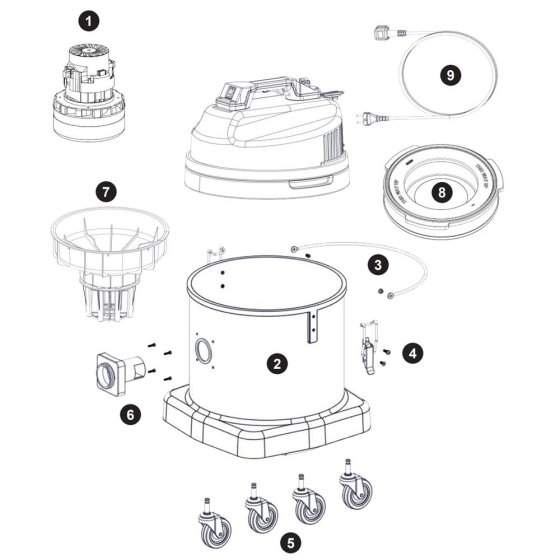 Numatic CVD570 Assembly