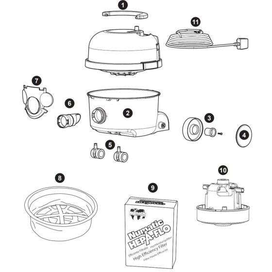 Numatic HET160 ECO Assembly