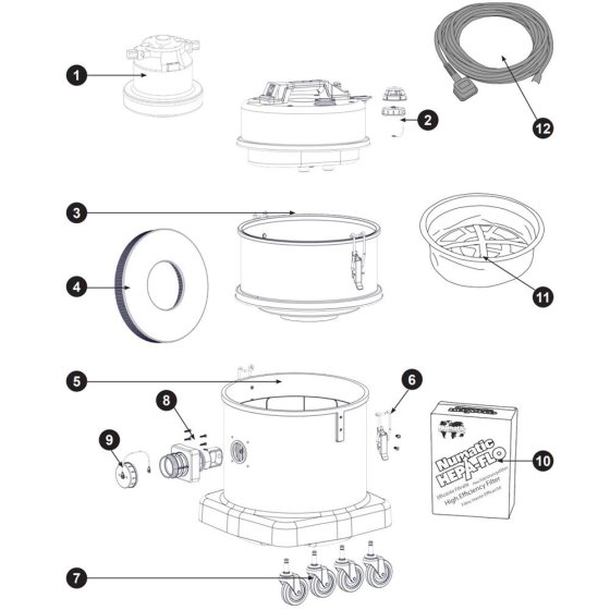 Numatic HZ570 Assembly