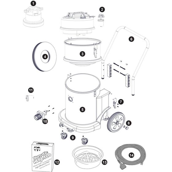 Numatic HZ900 Vacuum Assembly