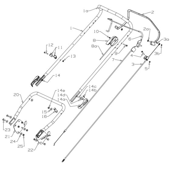 Handle Assembly for Morrison Mower