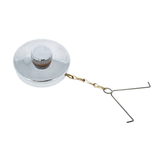 Chrome Plated Screwed Filler Cap with Securing Chain for Villiers Petrol Engines - P2106