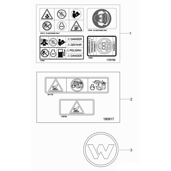 Decals for Wacker P31A Screed