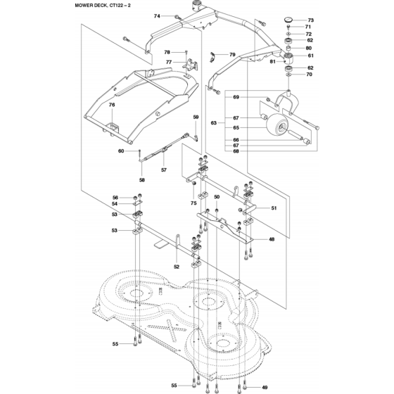 48" Cutting Deck Assembly