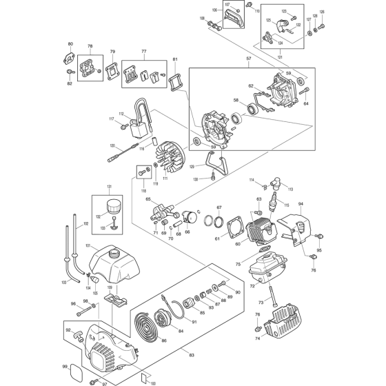 Makita RBC421L Assembly