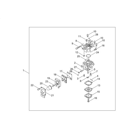 Carburettor for ECHO PAS-265ES