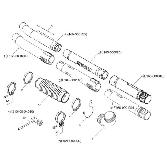 Pipe, Tool for ECHO PB-650