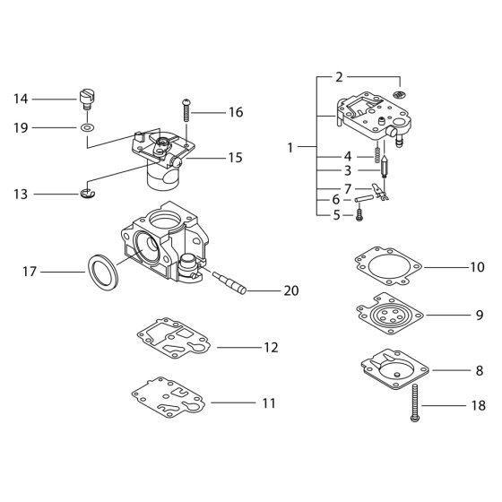 Carburettor for ECHO PB-760LN