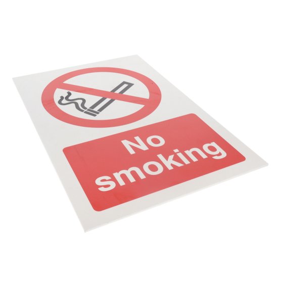 240mm x 360mm No Smoking Sign 3mm Rigid Foamex