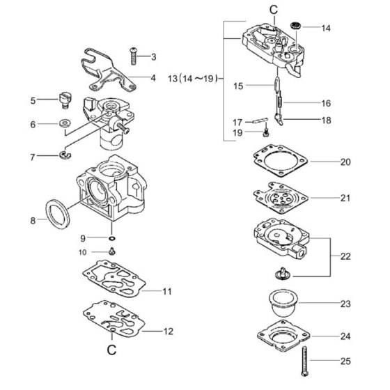 Carburettor for ECHO PB-750