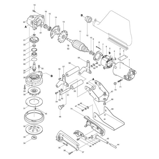 Makita PC1100 Planer Assembly
