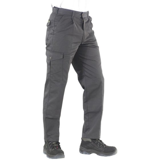 Heavyweight Drivers Trousers Two Front Pleats Poly/Cotton Reg Fit Grey 38