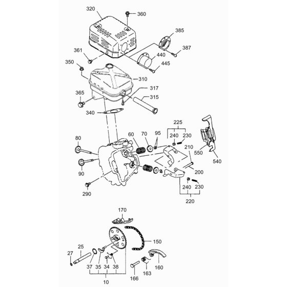 Camshaft, Muffler Assembly