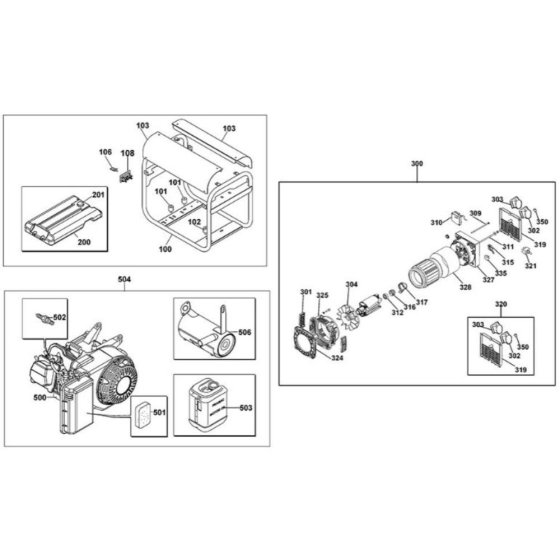 Main Assembly for DeWalt Generator