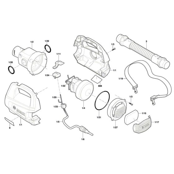 Spray Pistol Assembly for Bosch