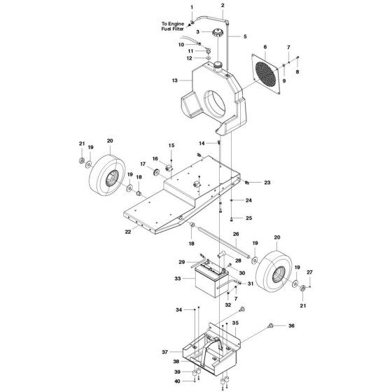 Frame Assembly for Husqvarna PP 518