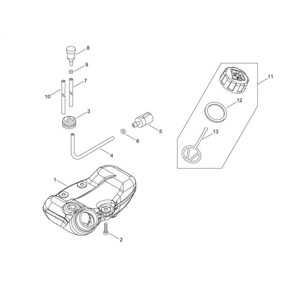 Fuel Tank for ECHO PPF-236ES