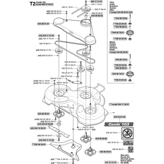 103cm Cutting Deck Assembly