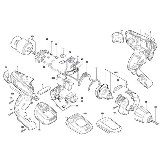 Drill Driver Assembly for Bosch